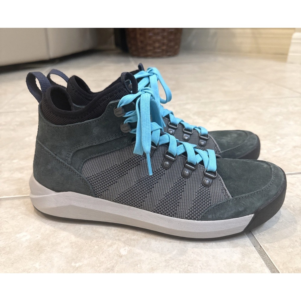 NEW L.L. Bean Vista Hikers Mid Hiking Shoes Suede Water Repellent Green‎ 9.5M